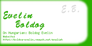 evelin boldog business card